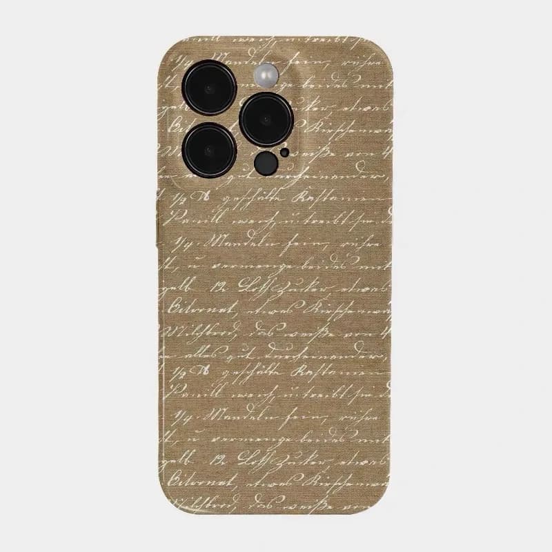 Ins Una Lettera di Arte Marrone Cassa Del Telefono per IPHONE 17 Air 16E 15 PROMAX 14 Plus 13 12 MINI 11 PRO 16Plus XR XS Copertura Del Telefono Acrilico