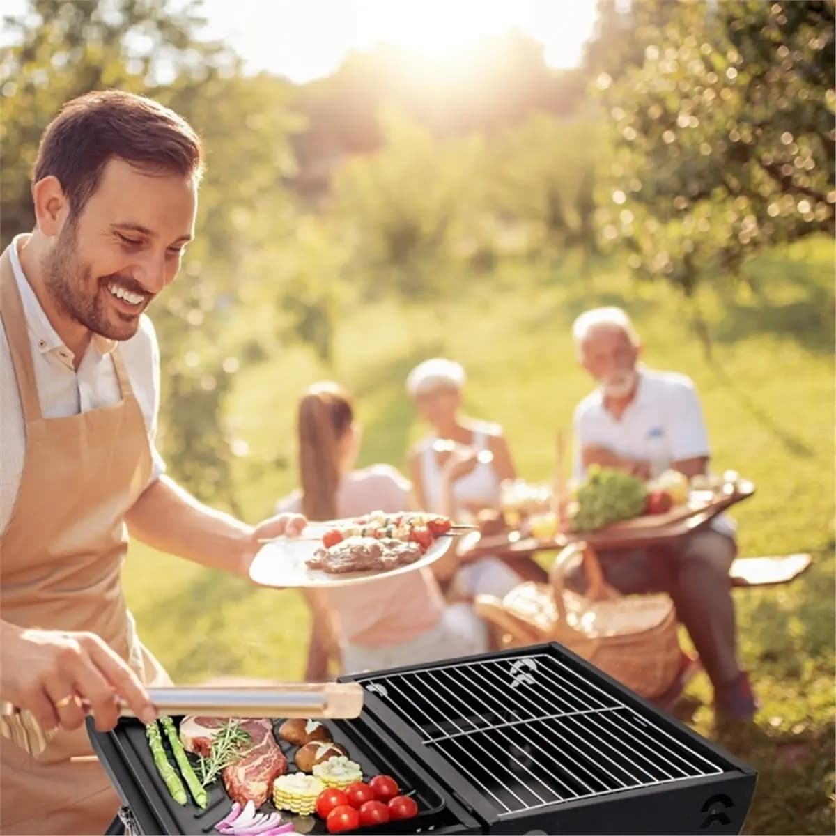 A75K Rechargeable Barbecue Brush Motorized Cleaner Camping Grill Grate Remover Grill Cleaning Brush
