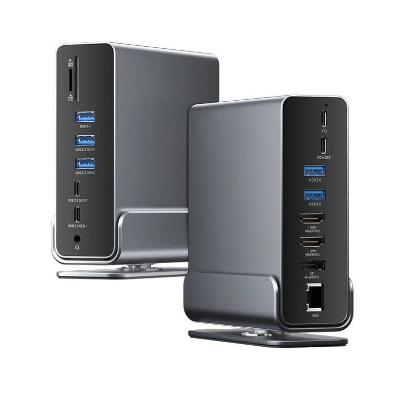 Docking station verticale, lega di alluminio grigia