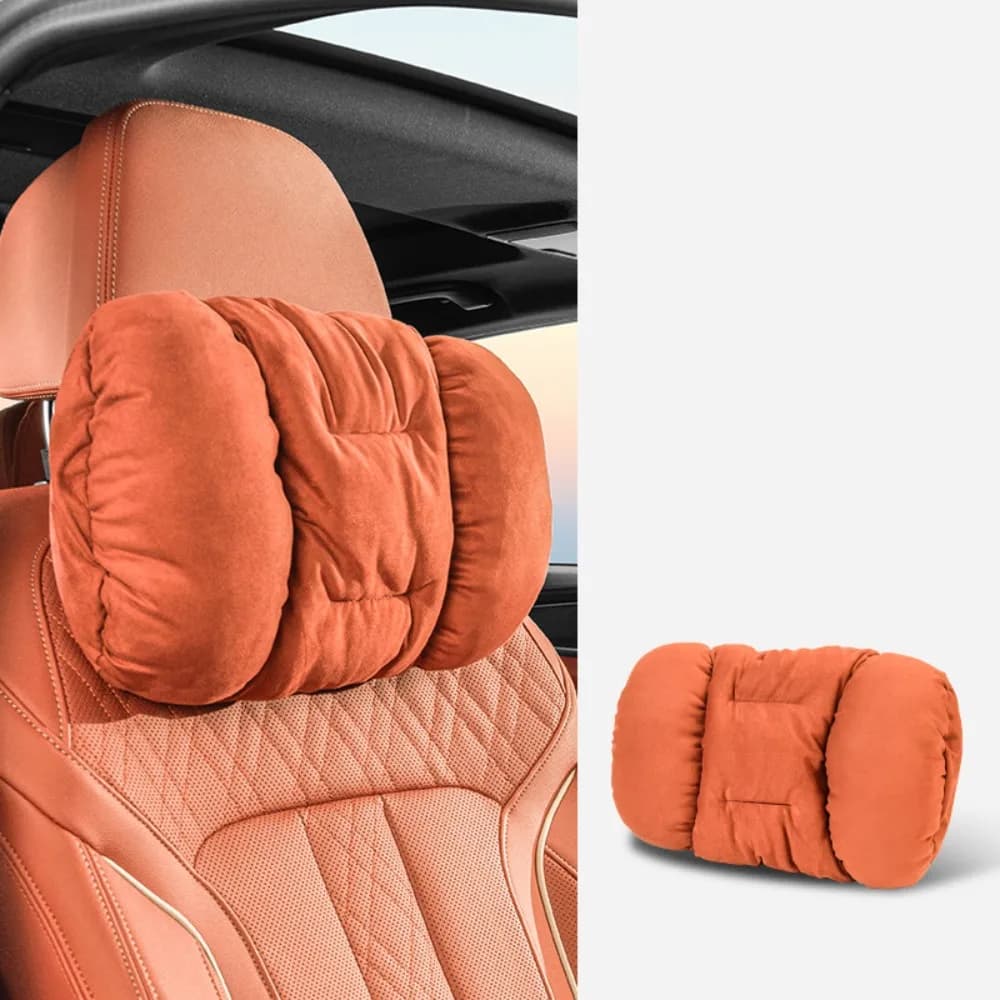 Calore regolabile Cuscino poggiatesta per seggiolino auto Comfort Morbido poggiatesta per auto in peluche invernale Poggiatesta per cuscino lombare universale in pelle scamosciata