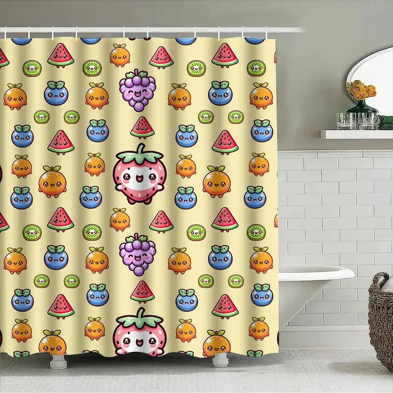 Tuniu Cute anguria fragola banana kiwi tenda da doccia per bagno bambini arredamento della camera della bambina