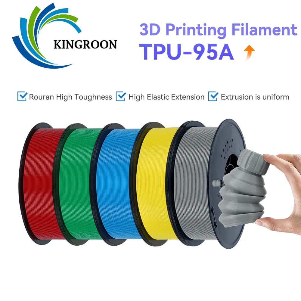 Kee Pang TPU 3D Printer Filament 1.75mm 1KG Flexible Plastic Printing Filament Rubber Material for 3D Printing Non-Toxic