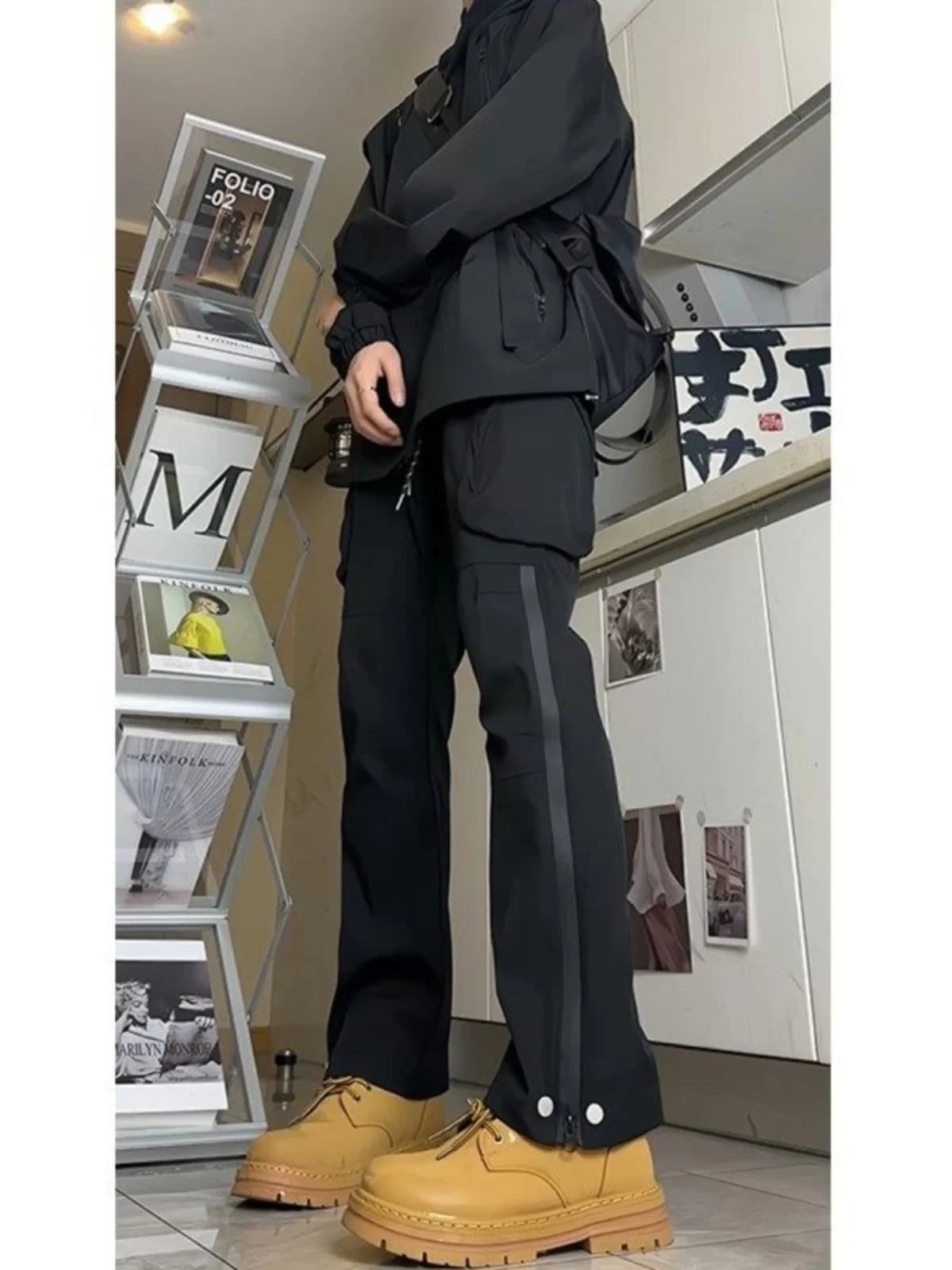 Pantaloni Cargo Softshell da Uomo per Escursionismo, Antivento e Impermeabili, Abbinabili a Stivali, Moda Autunnale, Gamba Dritta, Casual