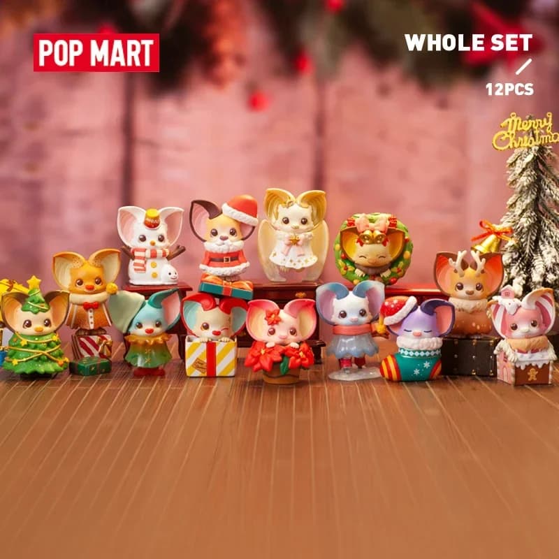 POP MAR Yoki Serie natalizia Scatola cieca Guess Bag Decorazione del desktop Modello carino Regalo Ragazza Giocattoli Anime