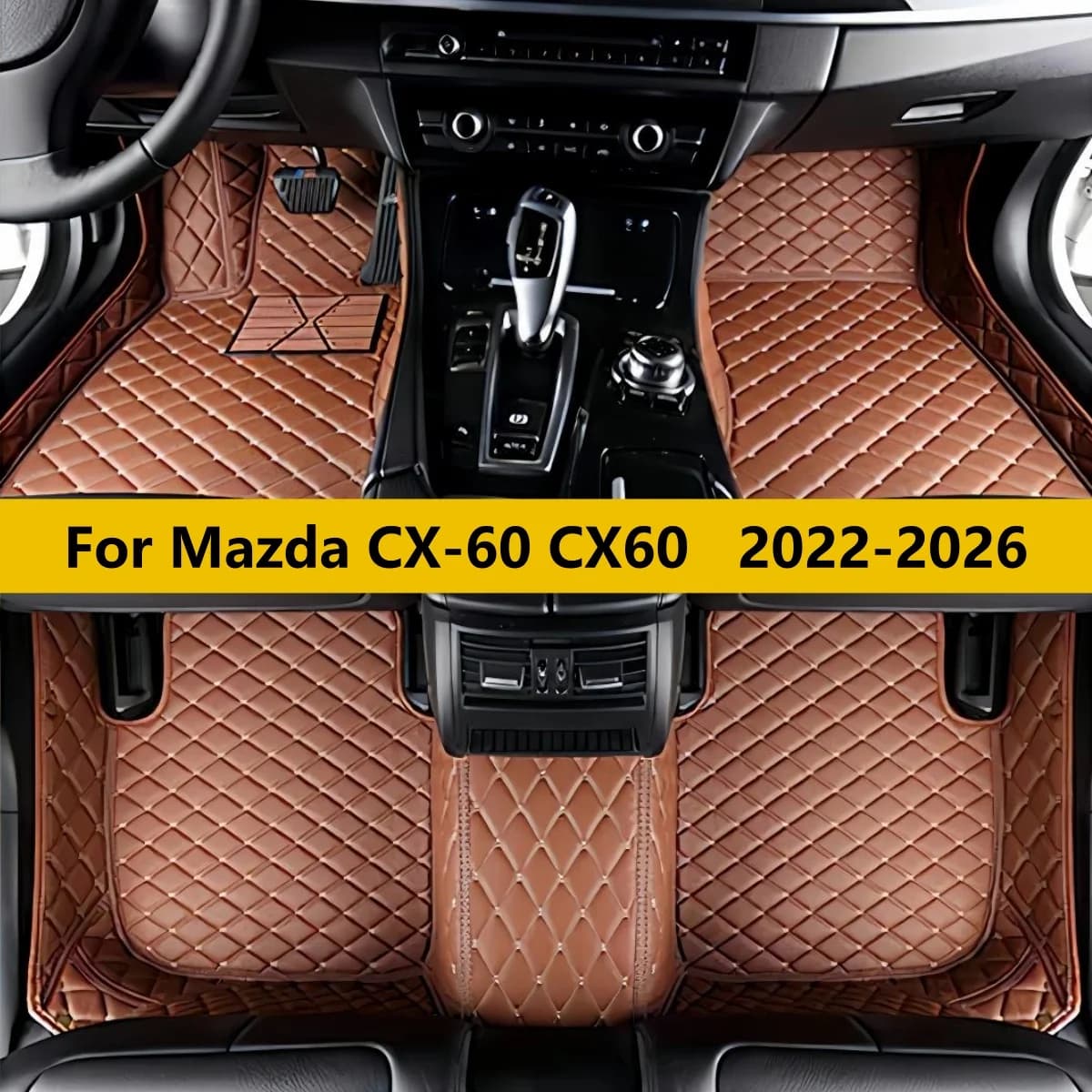 Car Floor Mats Fit For Mazda CX-60 CX60 2022 2023 2023 2024 2025 2026 Auto Foot Matts Rugs Vehicle Full Set Carpet Pads
