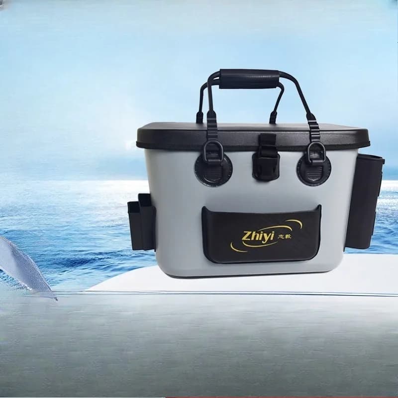 Thickened Portable Live Fish Bucket, Multifunctional Fishing Keeper & Lure Tackle Box, Heavy-Duty Outdoor Carrier for Anglers