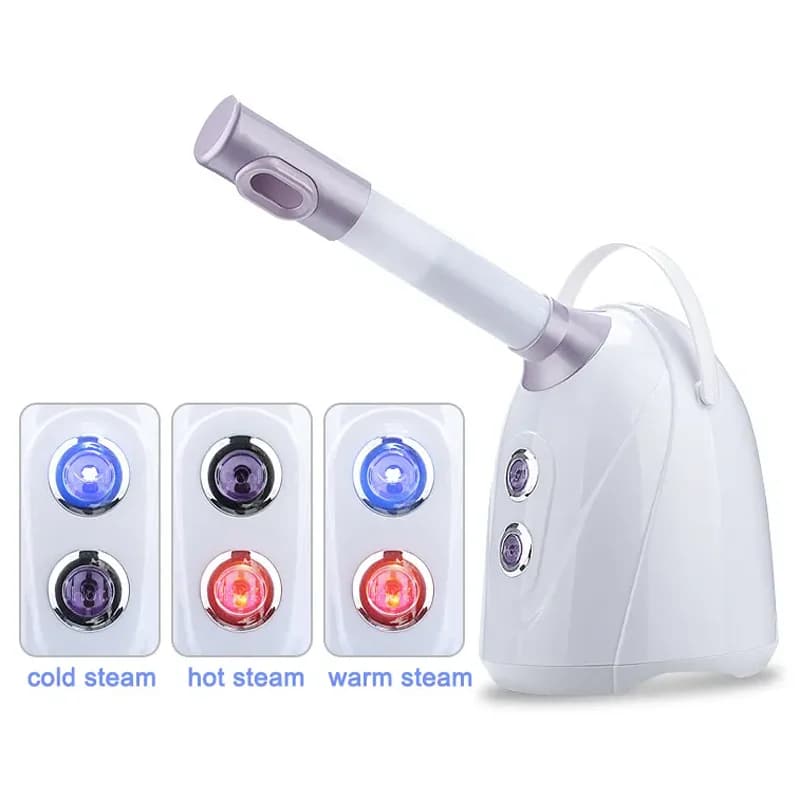 Professionale Vaporizzatore per il viso Vaporizzatore Nebbia calda fredda Umidificatore Viso Nano Spruzzatore Vapore di ozono Cura della pelle Pulizia idratante