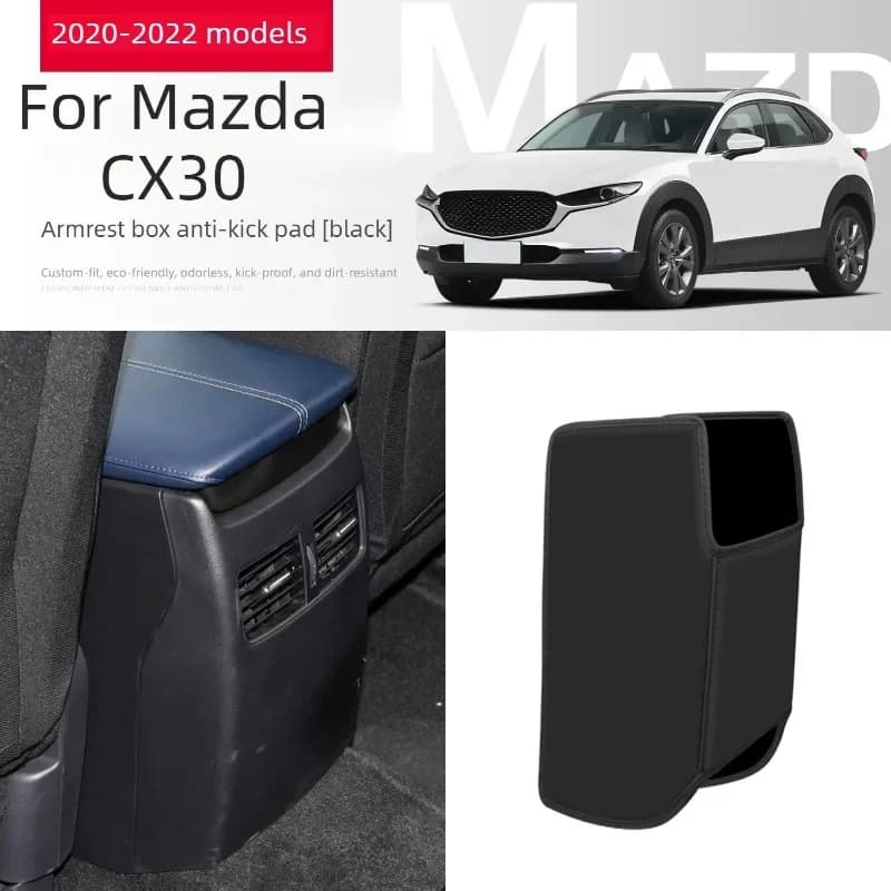 Tappetino anti-urto per bracciolo, copertura protettiva per bocchetta di ventilazione posteriore, accessori decorativi per interni auto per Mazda CX5/CX30 2017-2024