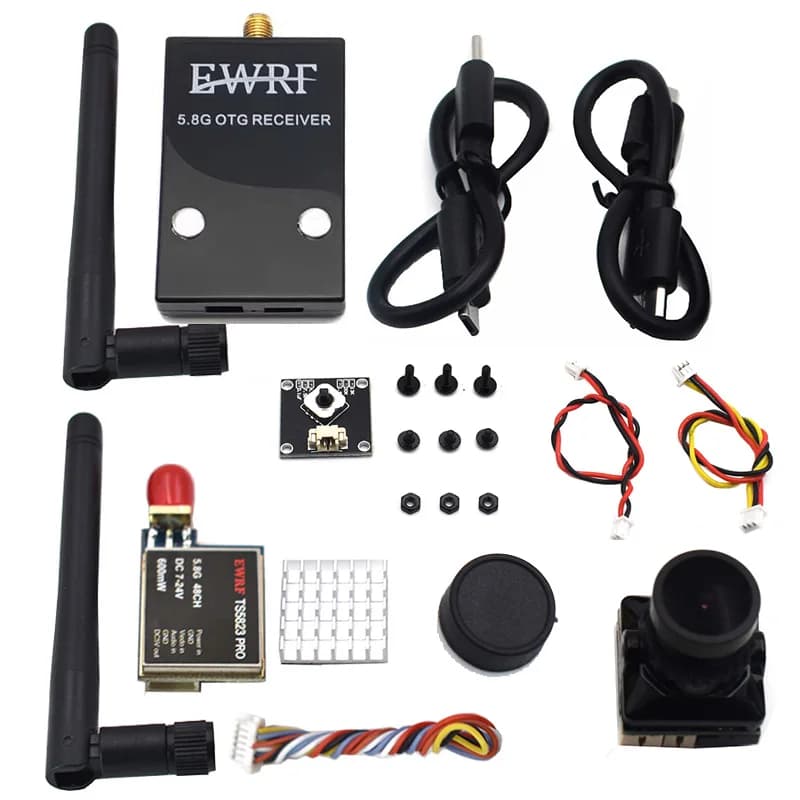 Receiver UVC FPV 5.8G Downlink video OTG VR Android Phone and TS2823 200/600 mW transmitter and CMOS camera for RC FPV drone