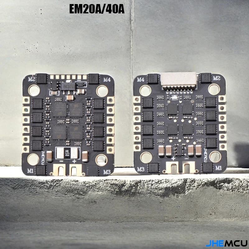 JHEMCU EM40A 40A BLheli_S 4-in-1 Brushless ESC 2-6S DShot600 20x20mm per RC FPV Racing Drone Quadcopter Parti fai da te