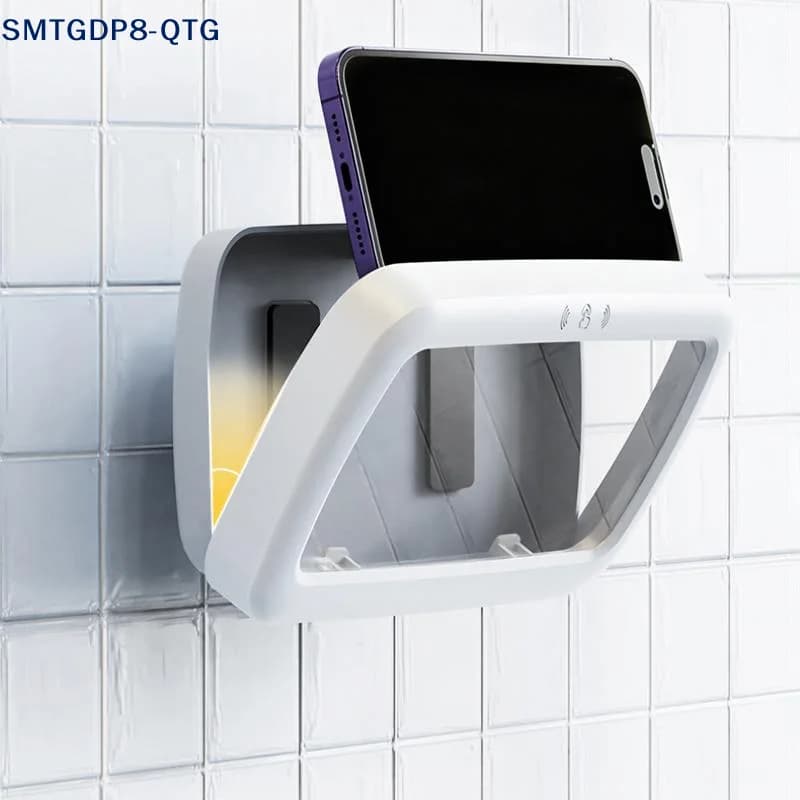 Hot Rotatable Waterproof Wall-mounted Mobile Phone Box Protective Cover Touch Screen Mobile Phone Holder Bathroom Sealed Storage