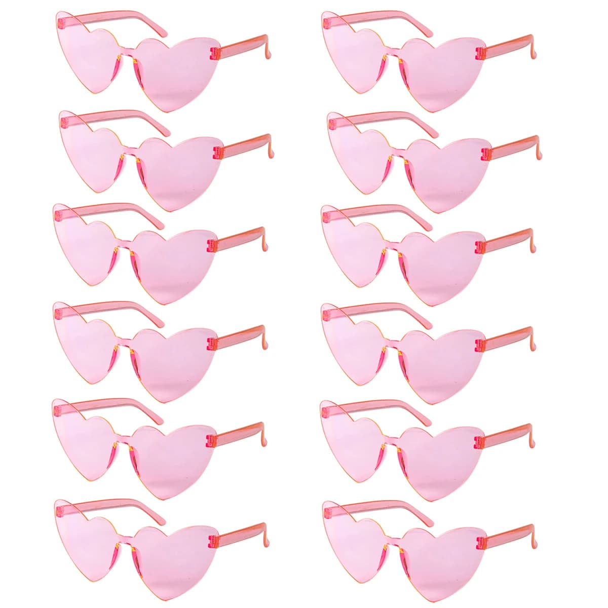 6/8/10/12 Pezzi Occhiali da Sole per Addio al Nubilato, Occhiali a Cuore Rosa, Regali per Sposa e Damigelle, Decorazioni per Matrimonio e Festa Nuziale