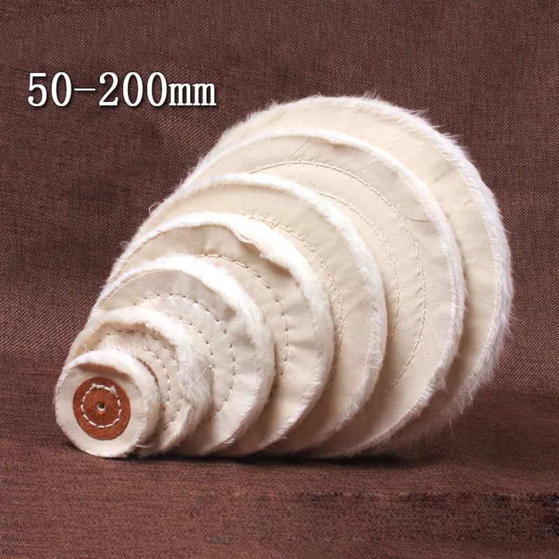 Panno Lucidatura Ruota per lucidatura Pergolato Buffer Smerigliatrice per lucidatura Tappetino Bianco Rettifica Testa di levigatura Ruota per lucidatura abrasiva 50-200mm