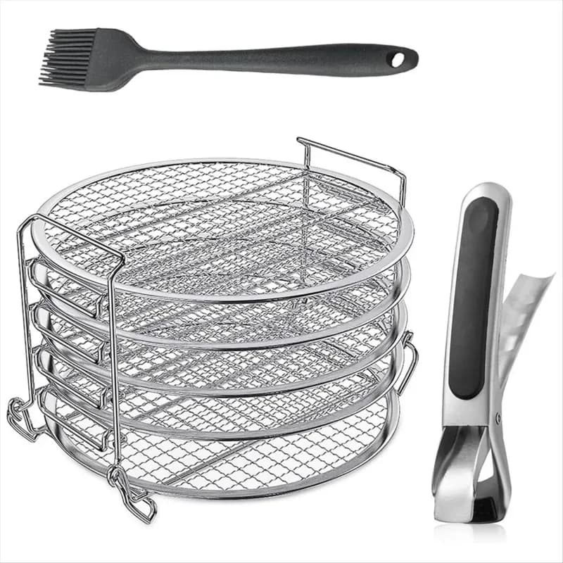 Stainless Steel Dehydrator Rack for 6.5& 8Qt and Pressure Cooker Dehydrator Rack Air Fryer Accessories
