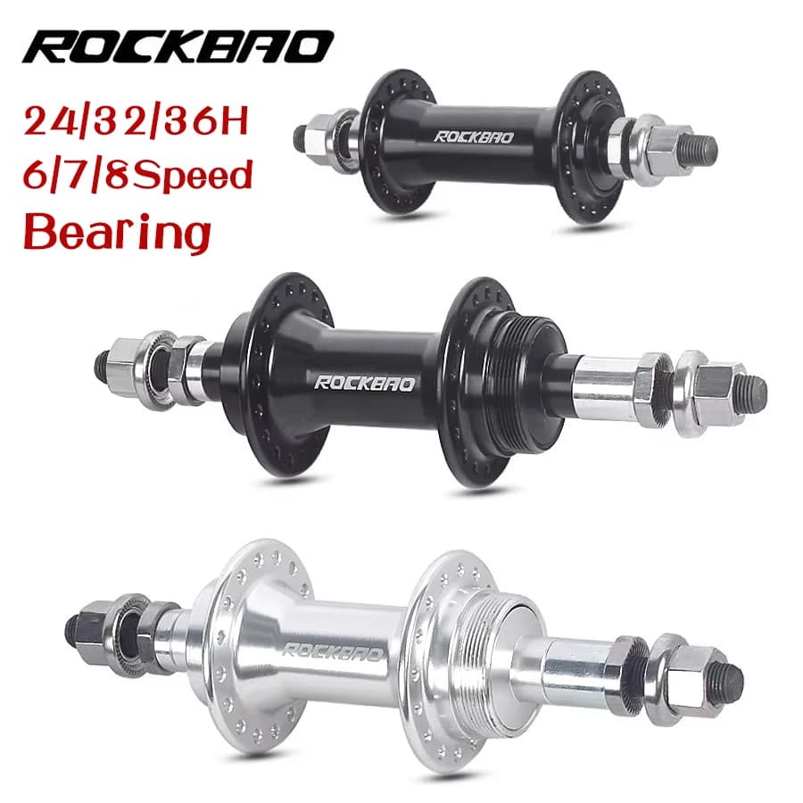 Mozzi rotanti per mountain bike con freno a V in lega di alluminio 24/32/36 fori 100/130/135mm 6/7/8S Mozzo ruota solido a 2 cuscinetti