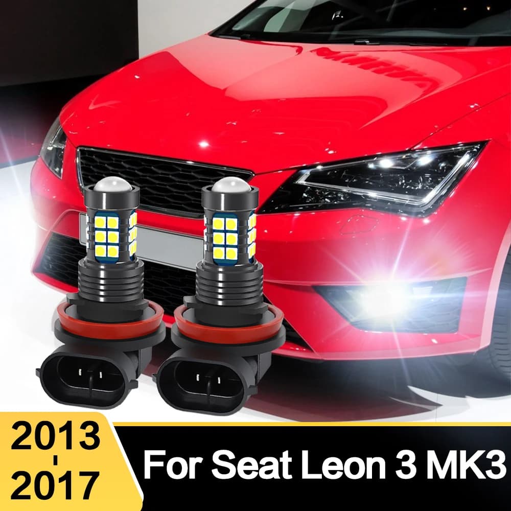 LED Auto Luce Anteriore Lampadina Fendinebbia Per Seat Leon 3 MK3 2013 2014 2015 2016 2017 Accessori