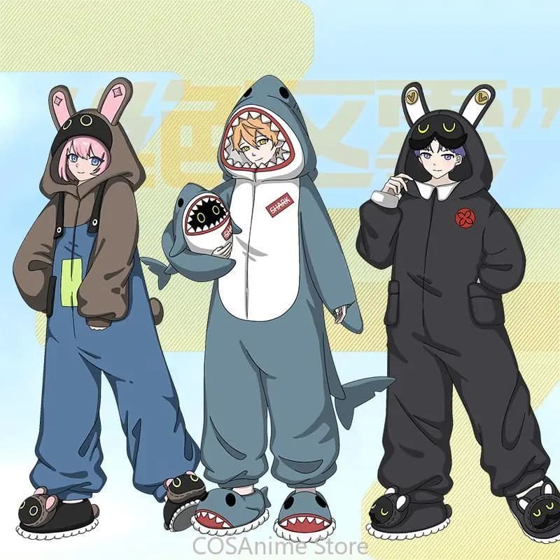 Arknights: Endfield Game Anime Cosplay Peluche Tuta Intera Ispessita Pigiama Vestaglia Tuta Monopezzo Abbigliamento da Casa Pantofole Regalo per i Fan