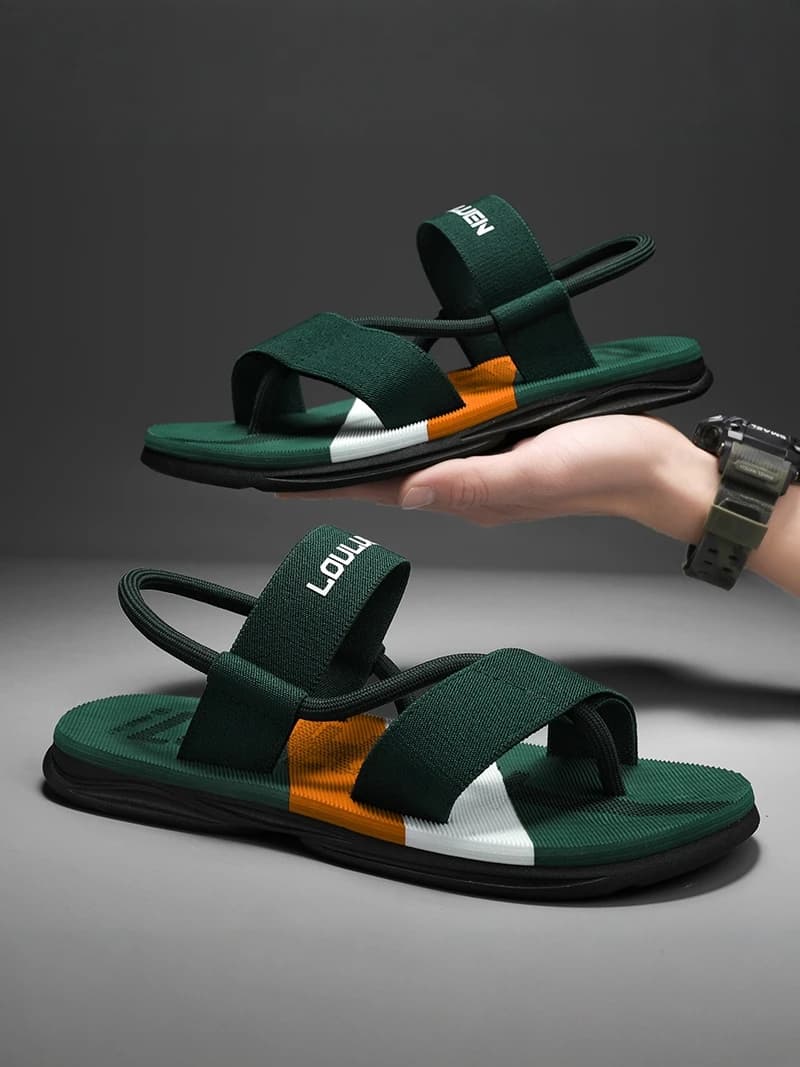 Sandali da uomo 2026 Nuovi estivi antiscivolo sportivi da esterno per pesca e guida, doppio uso, da spiaggia, slip-on, resistenti all'usura, con tacco piatto