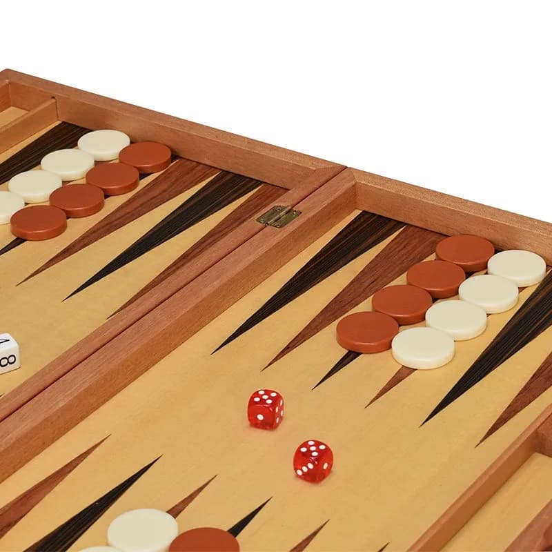 Set Classico di Backgammon in Legno di Tiglio con Pezzi in Acrilico, Gioco da Tavolo Multiformato per Casa e Viaggio