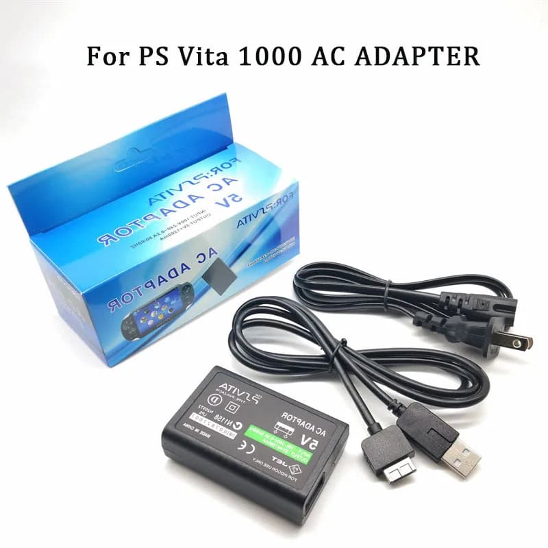 NEW EU Plug USA Home Charger Adapter AC 5 V USB Charging Cable for Playstation PS Vita 1000 Gaming Console