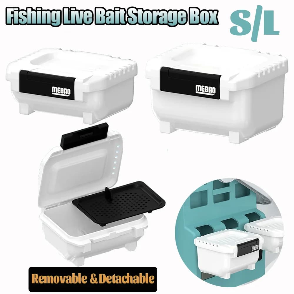 MEBAO fishing gear box for live baits in removable multifunction plastic for outdoor fishing accessories