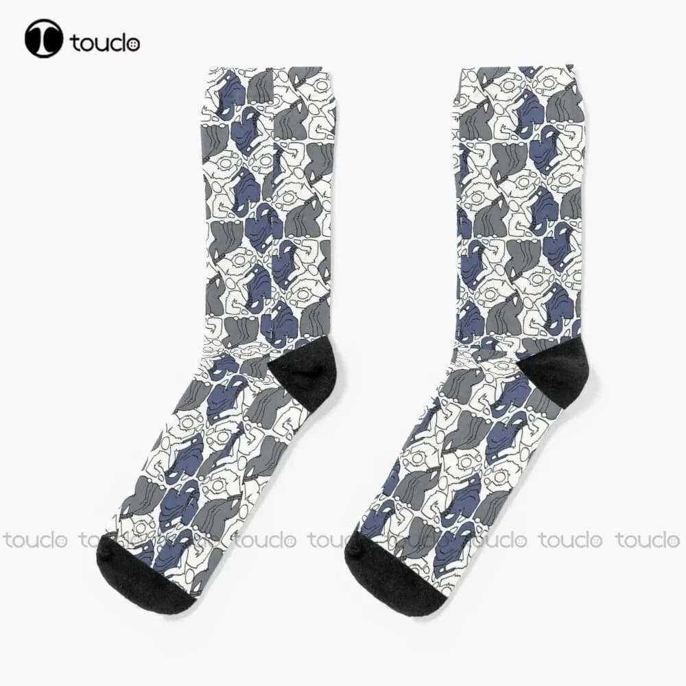 Aikido - Calzini Tessellation Ukemi Calzini da pallavolo Calzini unisex per adulti per adolescenti Personalizzati personalizzati 360 ° Stampa digitale