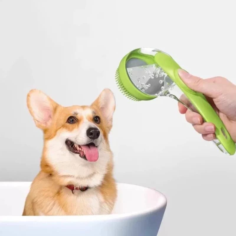 Dog Cat Long Handle Bath Shampoo Beauty Massage Bath Brush With Liquid Pet Fur Cleaning Bath Supplies Convenient And Fast