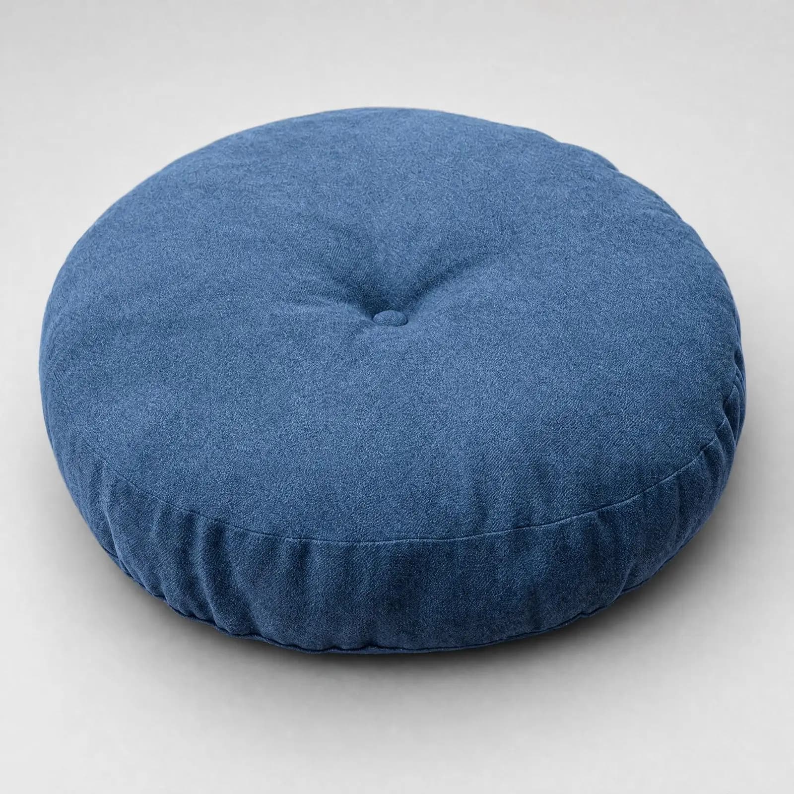 Round Floor Cushion Cotton Linen Thick Comfortable Tufted Seat Pad with Removable Cover for Meditation Reading Low Profile