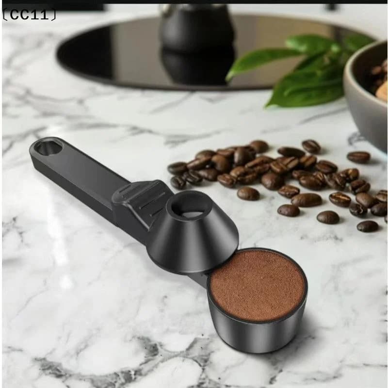 Sliding Leakproof Coffee Scoop Protein Powder Measuring Spoon With Funnel & Hanging Hole For Kitchen Bar Gym Travel〔CC11〕