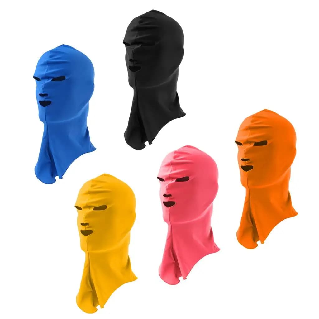 Swimming mask with sun protection, light nylon fabric, full face cover for swimming and outdoor sports