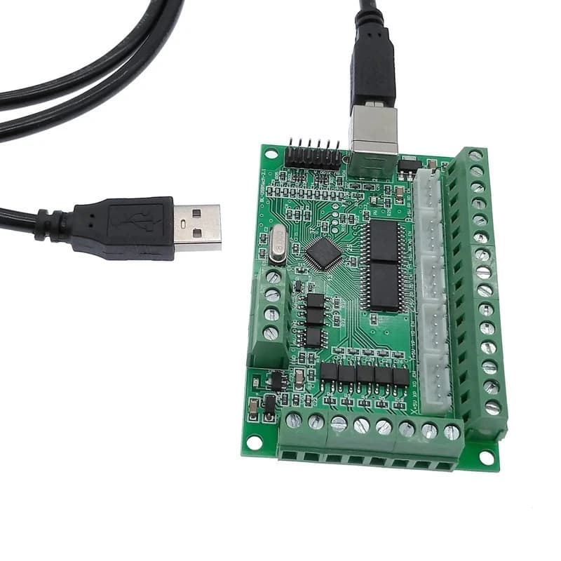 Scheda di Controllo Motore a 5 Assi Mach3, Interfaccia USB per Controller di Movimento CNC, per Fresatura e Taglio con Motori Stepper e Servo
