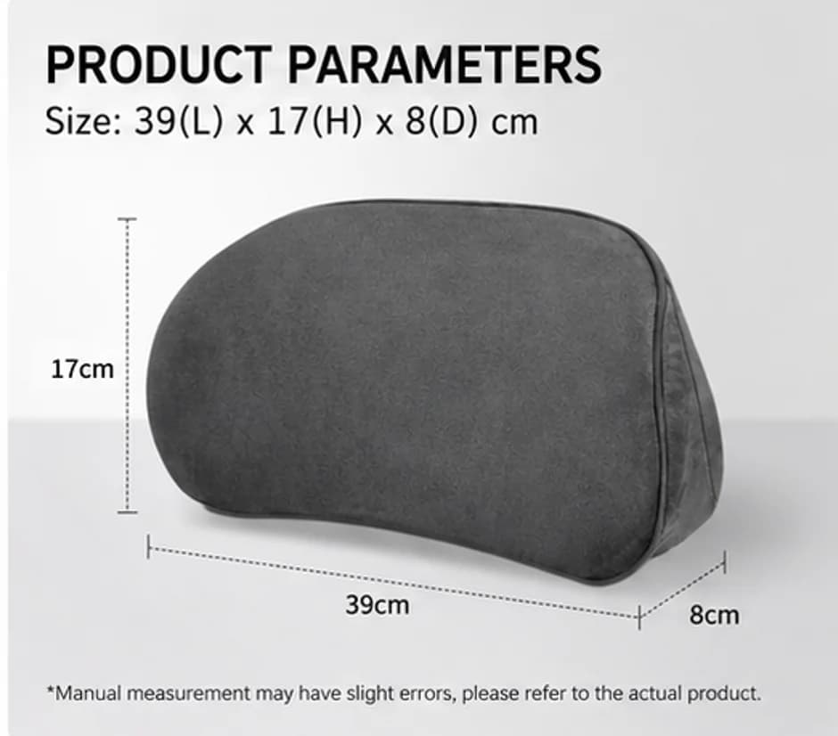 Memory Foam Lumbar Support Pillow Ergonomic Back Cushion Lower Back Pain Relief Car Seat Office Chair Waist Support Cushion