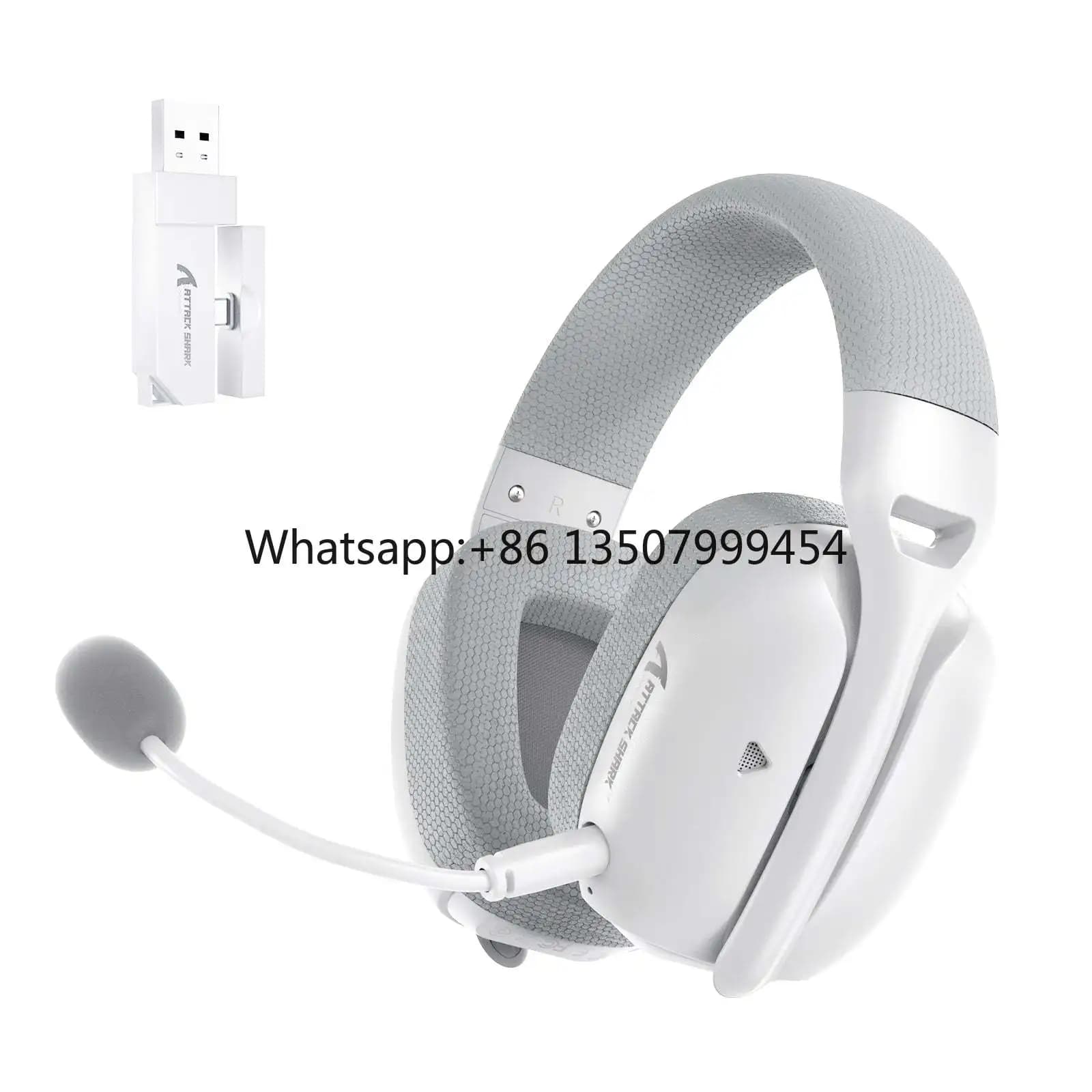 Cuffie da Gaming ATTACK SHARK L80PRO Ultra-Leggere 203g con Driver da 40mm, Microfono Wireless per Gamer Professionisti, Laptop e Dispositivi Mobili