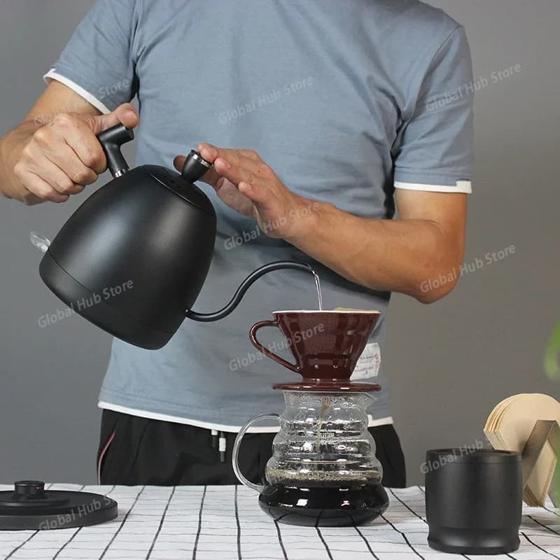 1000ML Electric Kettle Gooseneck Hand Brew Coffee Pot 1350W Slender Fine-mouth Jug 304 Stainless Steel Teapot Kettles 220V