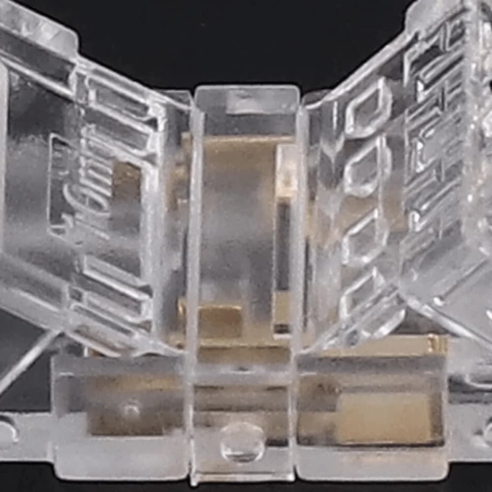 10pcs Strong 2Pin LED Strip Connectors 10mm Transparent Solderless LED Connectors COB Light Strip Connectors Office Use