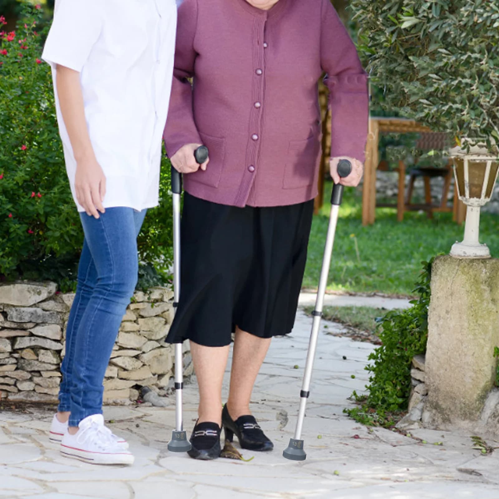 4 pezzi punte per canna cuscinetti per stampelle antiscivolo in gomma resistenti bastoncini da passeggio per anziani bastoncini da trekking accessori per escursionismo di ricambio