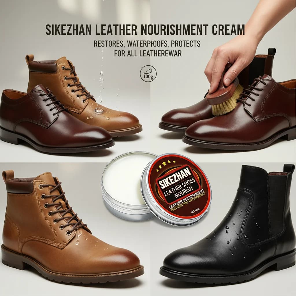 Professional Shoe Cream Leather Conditioner&Polish - Waterproof,Restores Shine,Prevents Cracking for Shoes Boots Bags
