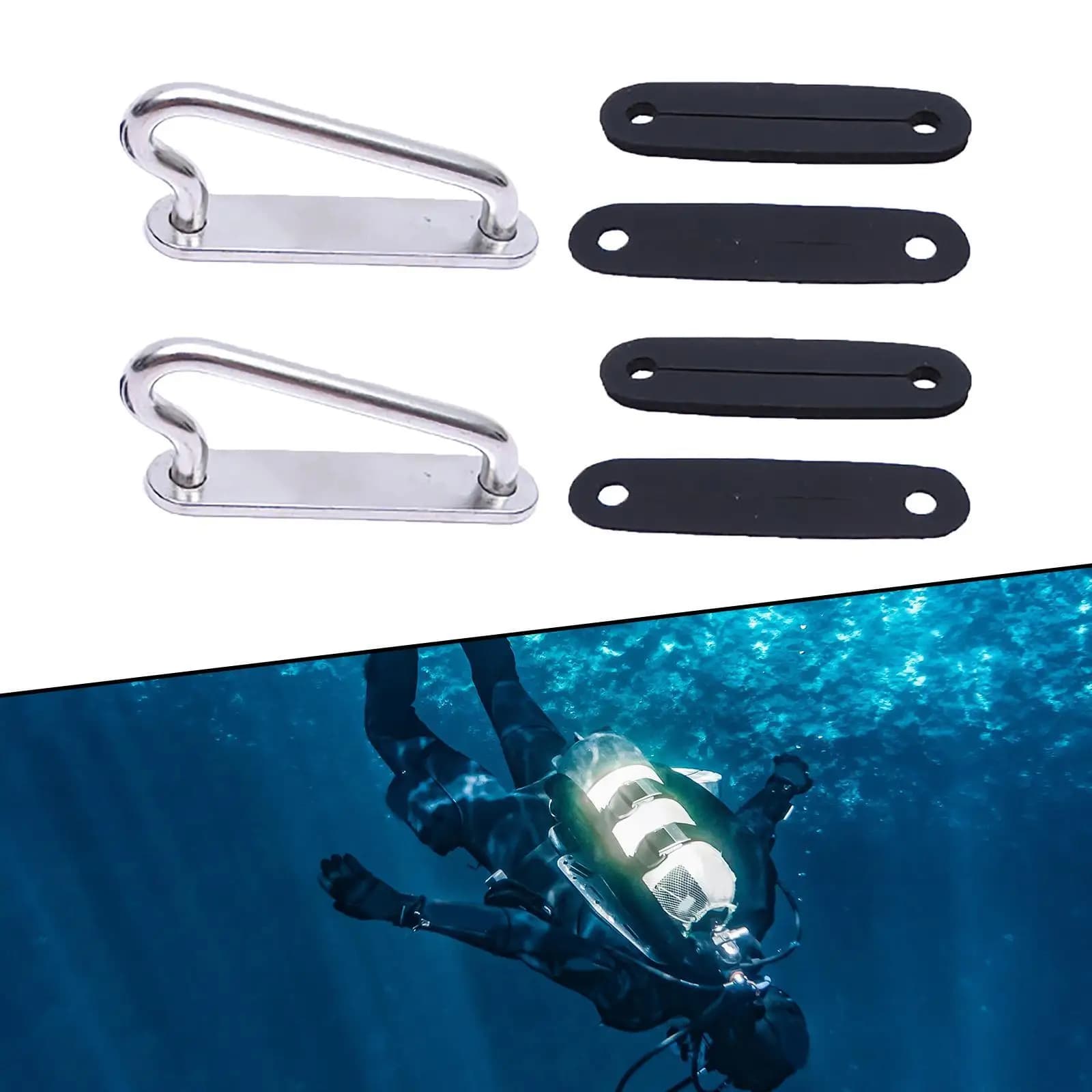 Scuba Diving Webbing Harness Belt Retainer Stopper Weight Belt Slide Keeper