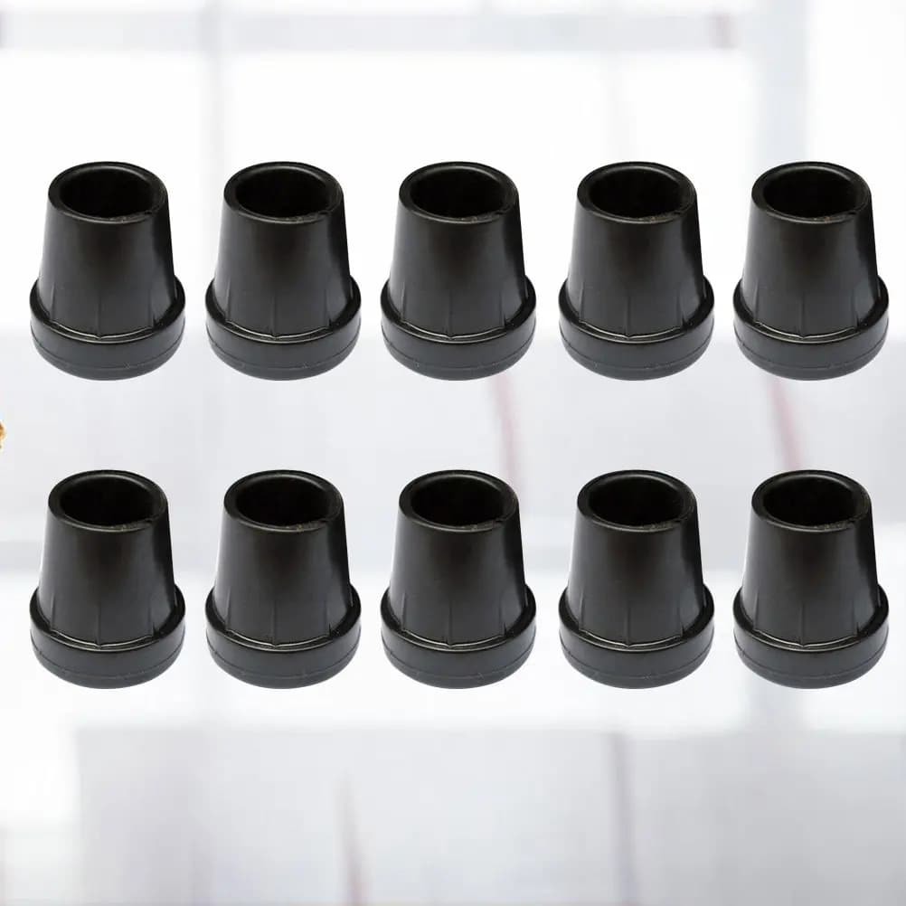 10 Pieces Anti-slip Tips for Stroller Sticks, Protections for Seniors, Circular Design to Increase Contact with Surface on Marciapiedi and Roads