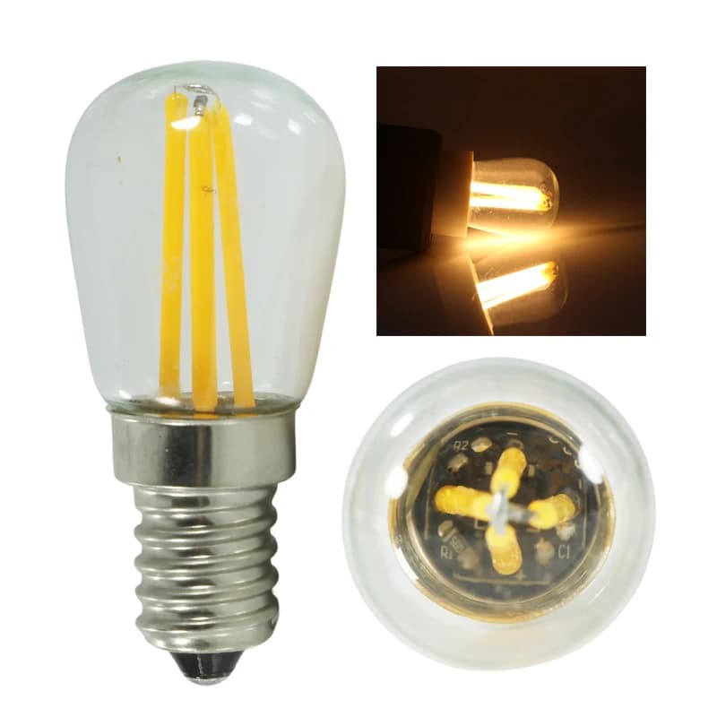 2pcs Led Filament Light E14 B15D 3W 110V 220V 12V 24V Super Home Indoor Bulb Candle Spotlight 12 24 Volt Sewing Lamp