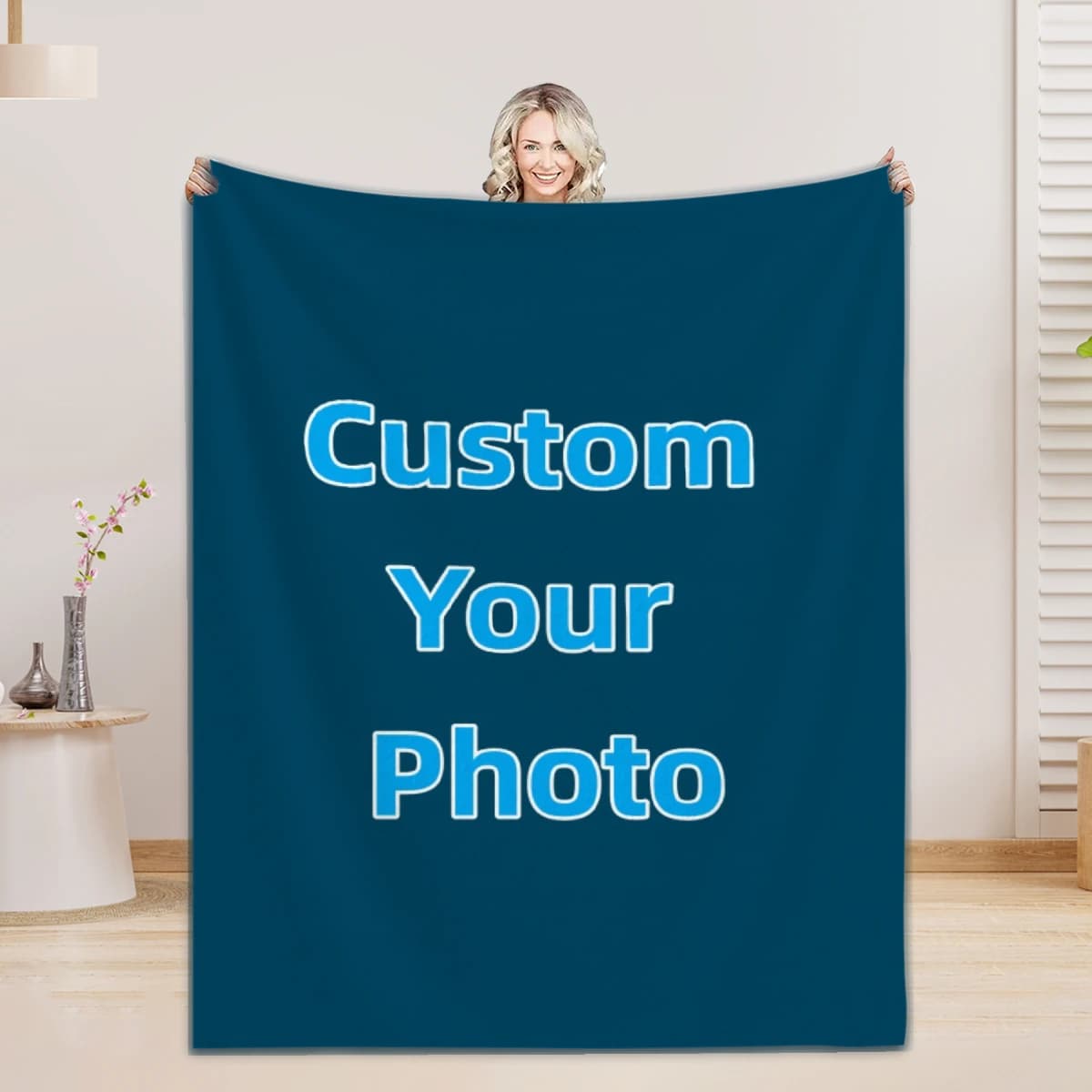 2026 Coperta di flanella con foto personalizzata Coperta morbida stampata in 3D per la casa Campeggio Pisolino Coperte per il tempo libero Regali di Natale per la decorazione domestica