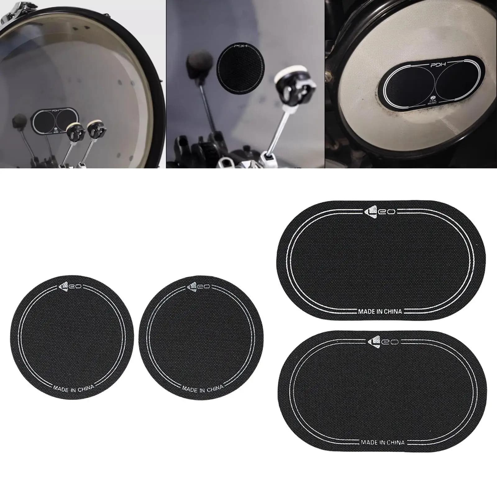 2 pezzi Drumhead Kick Pads Cuscinetti per batteria a percussione Giocatori di batteria Accessorio Protezione pratica Toppe per batteria Toppe per batteria Toppe per grancassa