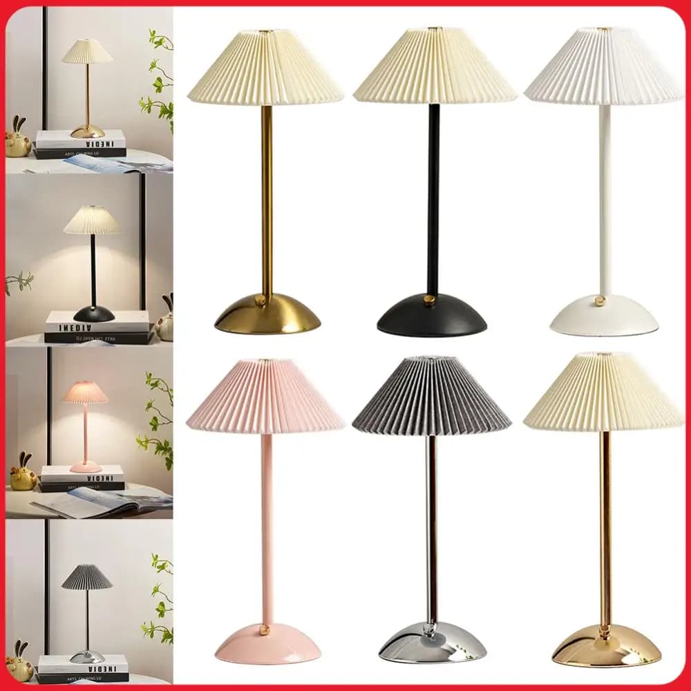 Nordic Desk Reading Light USB Charging Decorative Night Light Modern Style with Metal Base for Bedroom Living Room Decor