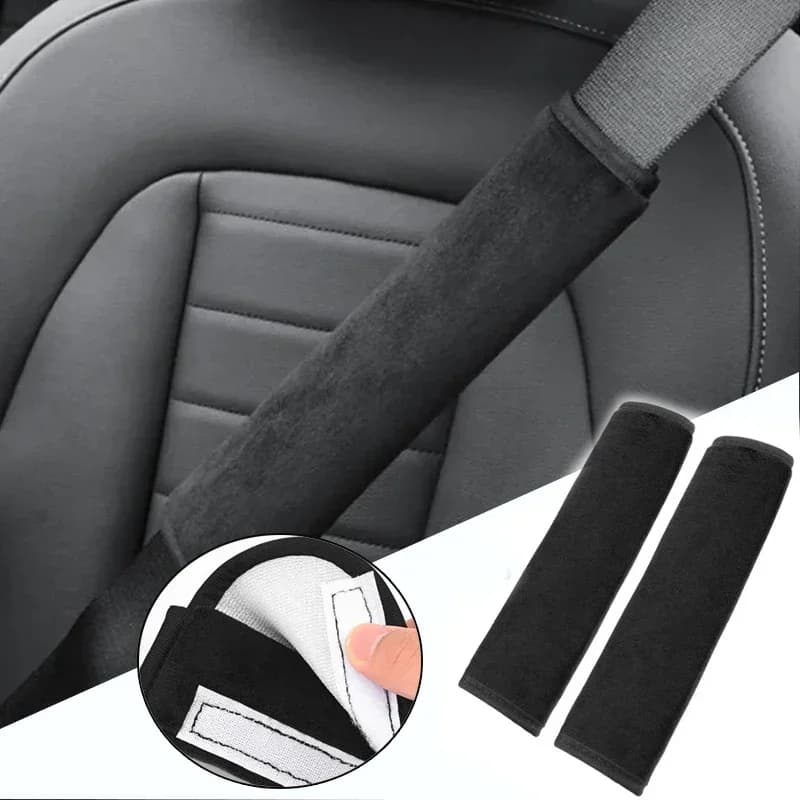 2/4 pezzi per interni auto morbide spalline in peluche cintura paraurti antistrangolamento comoda copertura per cintura di sicurezza accessori per auto