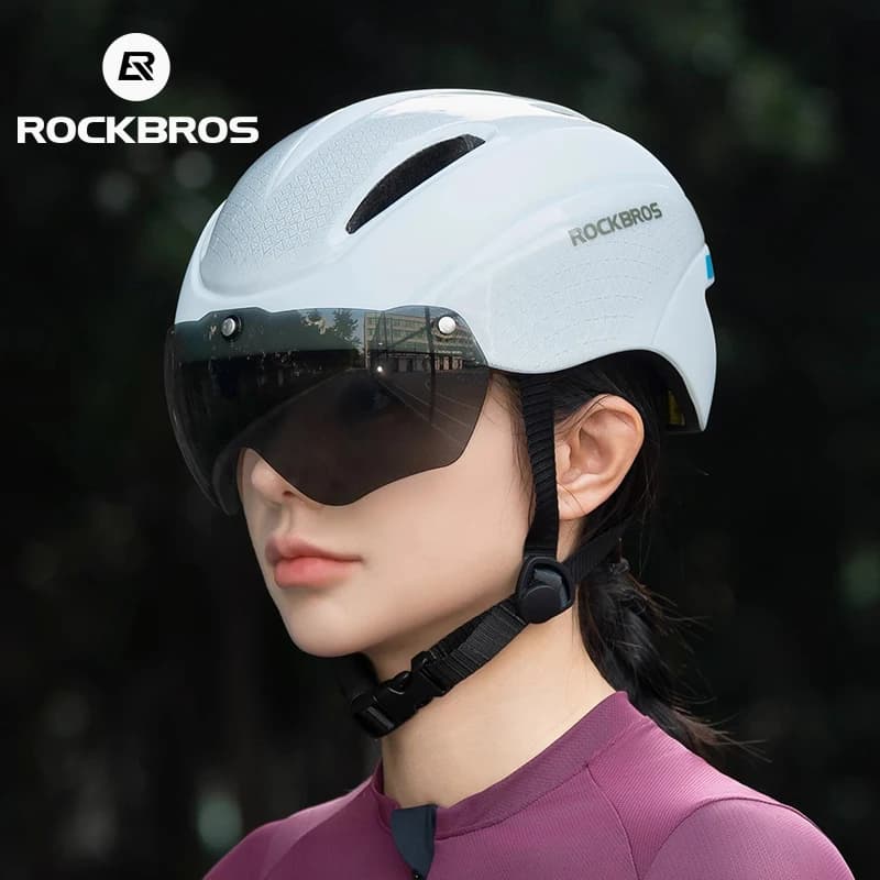 ROCKBROS Bicycle Helmet for Men Women Ventilated Lightweight Adjustable Durable Safety Shell for Road & Mountain Bike Helmet