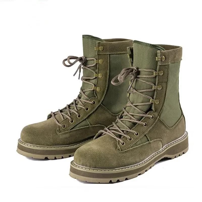 Scarpe Militari da Uomo, Stivali Tattici Speciali ad Alta Caviglia per Allenamento, Scarponi da Trekking Outdoor con Suola Rigida Ammortizzante