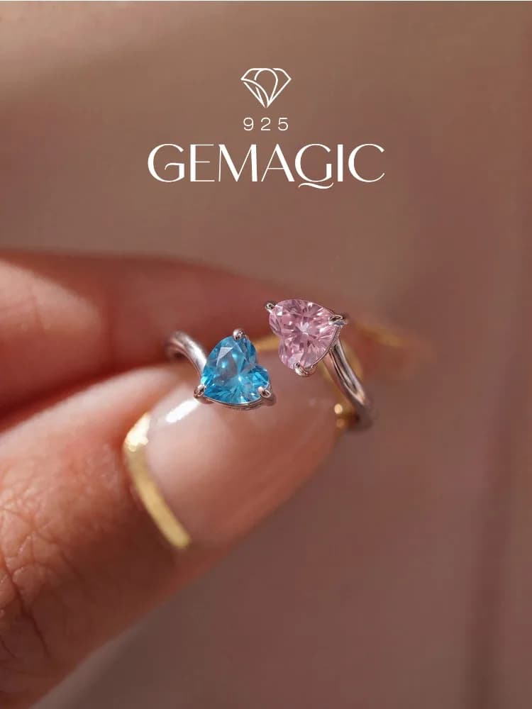925 Sterling Silver Lovely Double Heart Open Zircon Ring For Women Daily Wear Engagement Wedding Party High Quality Fine Jewelry