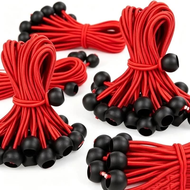 13 pcs 15cm Nylon Stretch Ropes with Wear Resistant Durable, ideal for Sunshade Canopy Fixing and Camping Tent Tie Down