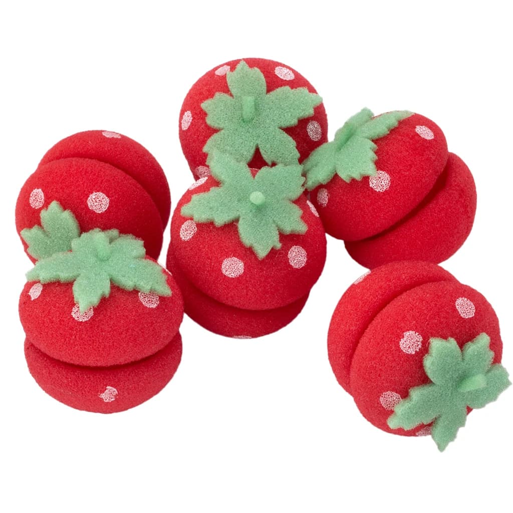 6 pieces soft sponge curler to sleep in foam rollers cute ball strawberry hair andrs adorable tools for diy hairstyles