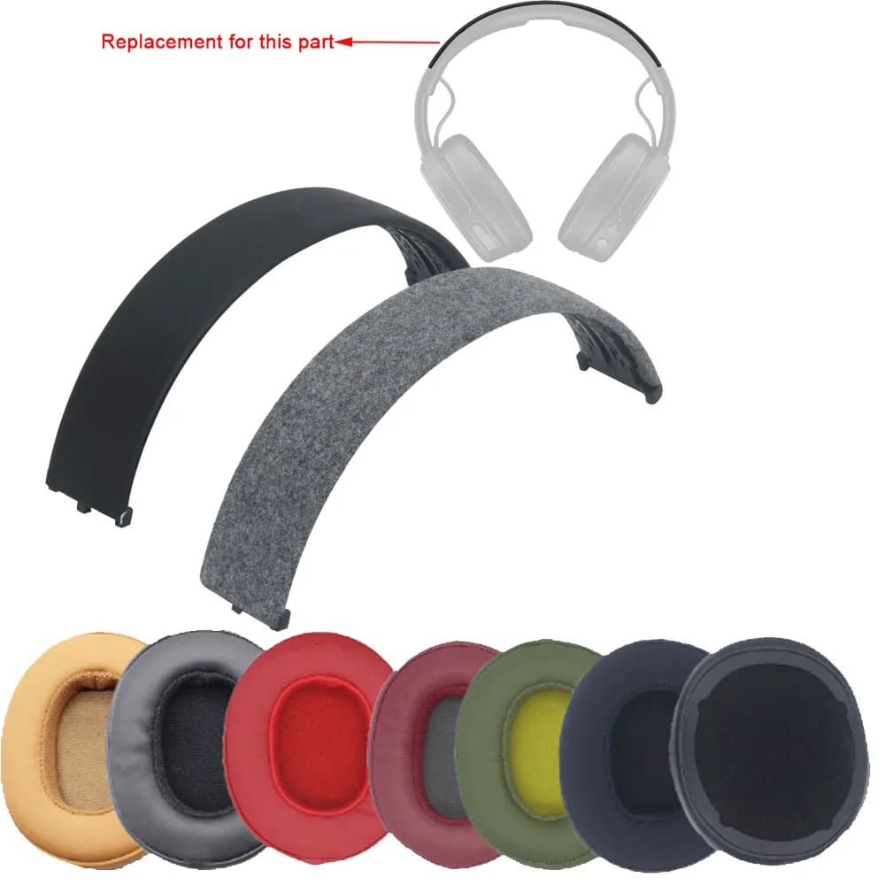 Cuffie Cuffie Staffa per fascia per Skullcandy Crusher Wireless Ear Pad Cuscino Cuscino Sostituzione Fascia per la testa Parti di riparazione